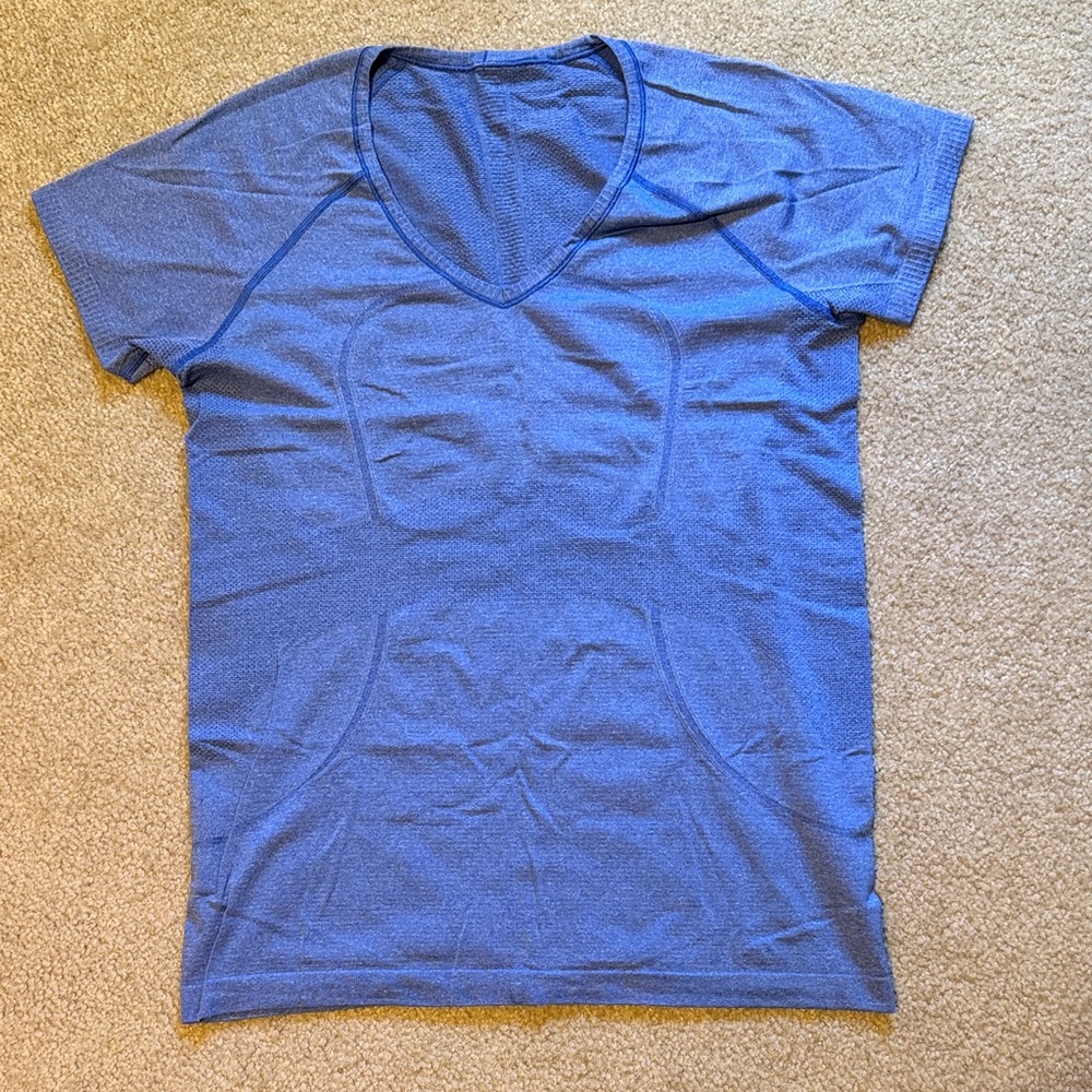 Blue Lululemon V-Neck Top- size 12